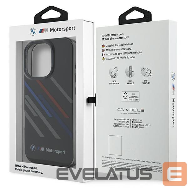 Kitas telefono priedas BMW BMW Motosport IML Random Stripes iPhone 16 Pro Max Case - Black