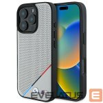Kitas telefono priedas BMW  BMW M Perforated Tricolor Line MagSafe Case for iPhone 16 Pro - Gray 