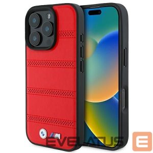 Kitas telefono priedas BMW  BMW M Perforated And Stitched Line MagSafe case for iPhone 16 Pro - red 