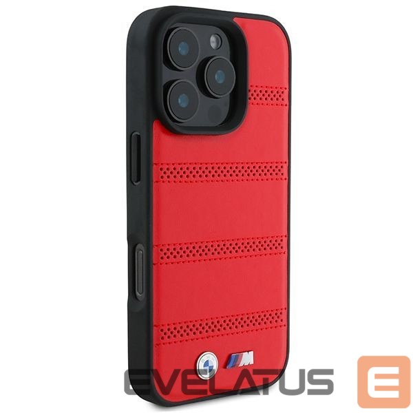 Kitas telefono priedas BMW BMW M Perforated And Stitched Line MagSafe case for iPhone 16 Pro - red