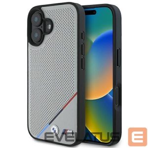 Kitas telefono priedas BMW  BMW M Perforated Tricolor Line MagSafe iPhone 16 Case - Gray 