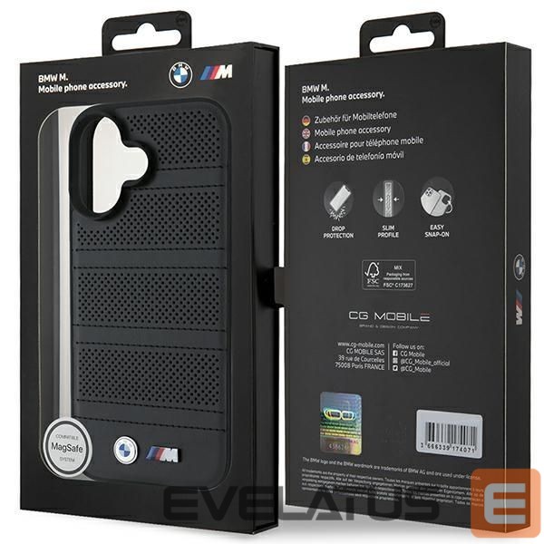 Kitas telefono priedas BMW BMW M Perforated And Stitched Line MagSafe case for iPhone 16 - black