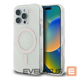 Kitas telefono priedas Guess  Guess IML 4G Background MagSafe iPhone 16 Pro Case - White
