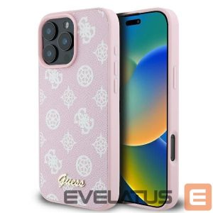 Kitas telefono priedas Guess  Guess Peony Script Logo MagSafe iPhone 16 Pro Case - Pink 