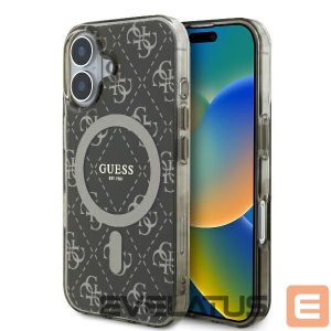 Kitas telefono priedas Guess  Guess IML 4G Background MagSafe iPhone 16 Plus Case - Brown
