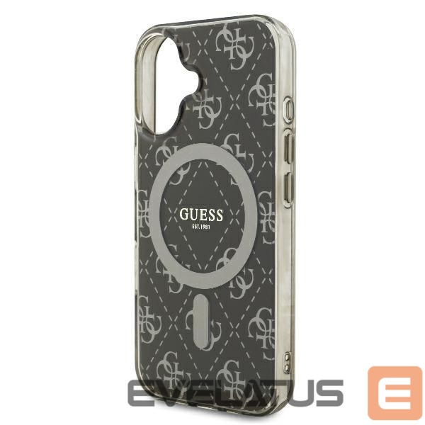 Kitas telefono priedas Guess Guess IML 4G Background MagSafe iPhone 16 Case - Brown