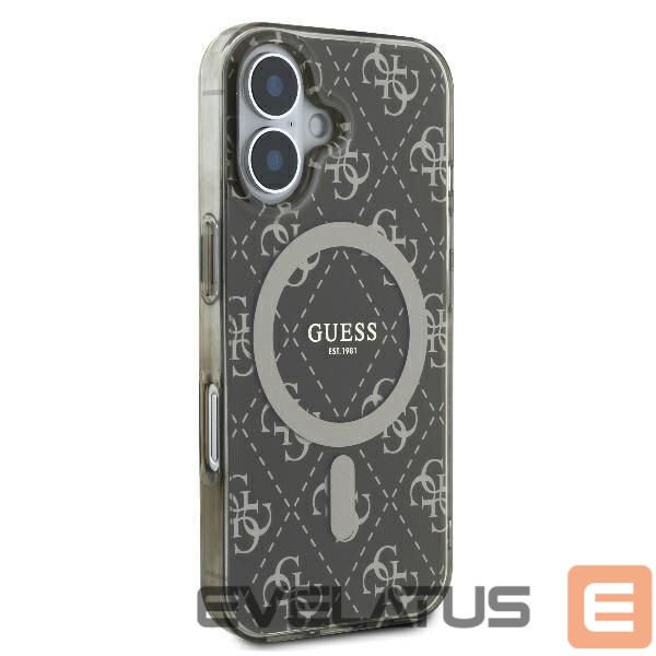 Kitas telefono priedas Guess Guess IML 4G Background MagSafe iPhone 16 Case - Brown
