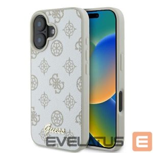 Kitas telefono priedas Guess  Guess Peony Script Logo MagSafe iPhone 16 Case - White 