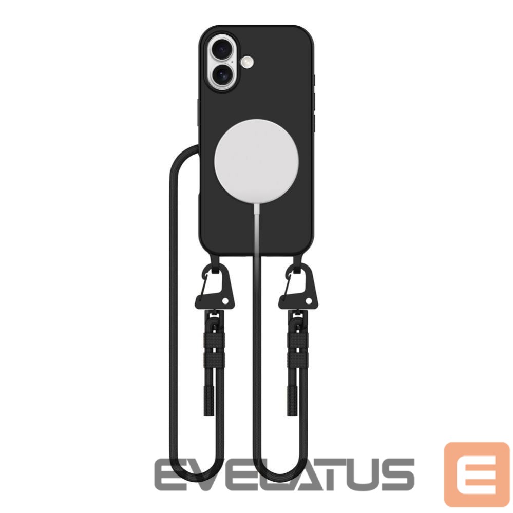 Kitas telefono priedas Tech-Protect Tech-Protect MagNecklace MagSafe iPhone 16 Case - Black