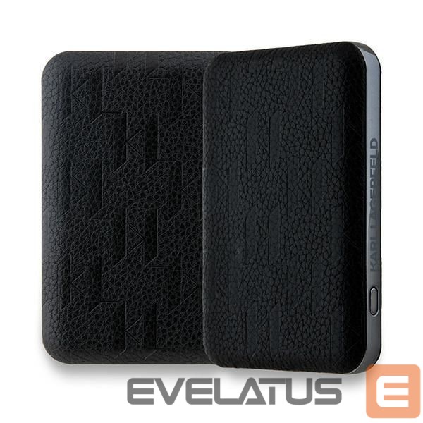 Kitas telefono priedas Karl Lagerfeld Karl Lagerfeld Powerbank inductive KLPB5FPGKSKCHK 16W 5000mAh black/black Karl&Choupette Head Pin MagSafe