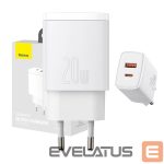 Adapteriai Baseus  Baseus Compact Quick Charger, USB, USB-C, 20W (white) 