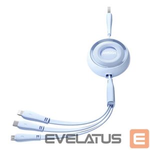 Kabelis Joyroom  3in1 Joyroom Colorful USB to USB-C/Lightning/Micro USB cable 3.5A, 1m (blue) 
