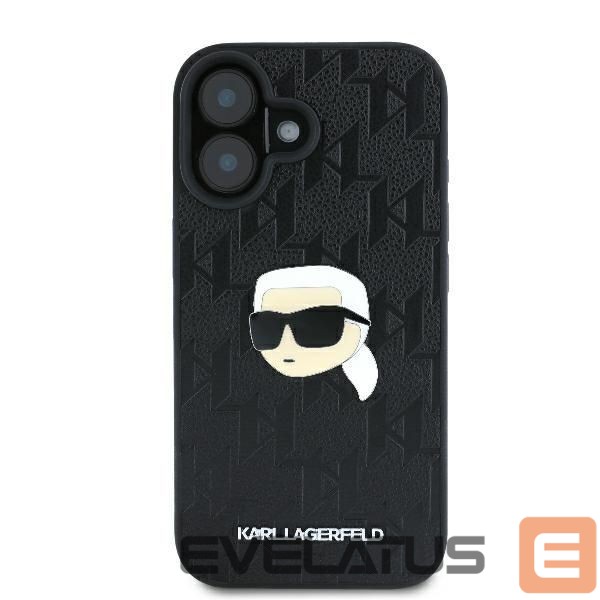 Kitas telefono priedas Karl Lagerfeld Karl Lagerfeld Monogram Karl Head Pin iPhone 16 Case - Black