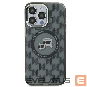 Kitas telefono priedas Karl Lagerfeld  Karl Lagerfeld IML Monogram Karl & Choupette Head MagSafe iPhone 16 Case - Black 