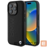 Kitas telefono priedas BMW  BMW Leather Hot Stamp MagSafe iPhone 16 Pro Case - Black 