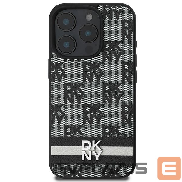 Kitas telefono priedas DKNY DKNY Checkered Pattern & Printed Stripes Case for iPhone 16 Pro - Black