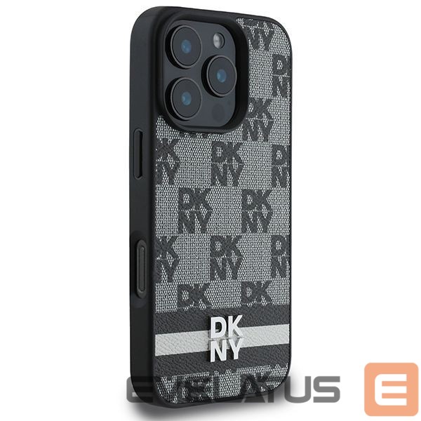 Kitas telefono priedas DKNY DKNY Checkered Pattern & Printed Stripes Case for iPhone 16 Pro - Black