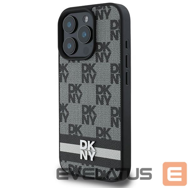 Kitas telefono priedas DKNY DKNY Checkered Pattern & Printed Stripes Case for iPhone 16 Pro - Black
