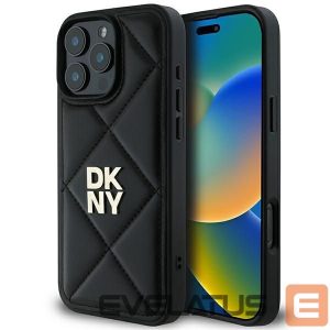 Kitas telefono priedas DKNY  DKNY Quilted Stack Logo iPhone 16 Pro Case - Black 