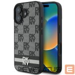 Kitas telefono priedas DKNY  DKNY Checkered Pattern & Printed Stripes iPhone 16 Case - Black 
