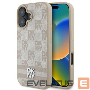 Kitas telefono priedas DKNY  DKNY Checkered Pattern & Printed Stripes iPhone 16 Case - Pink 