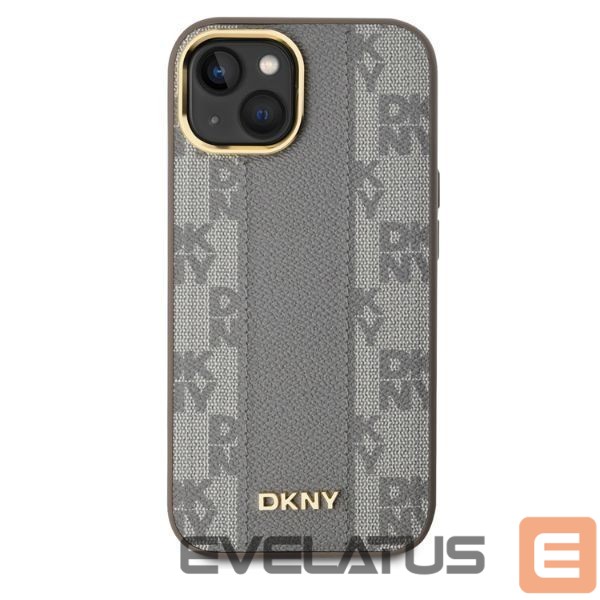 Kitas telefono priedas DKNY DKNY Leather Checkered Mono Pattern MagSafe iPhone 15 Case - Beige
