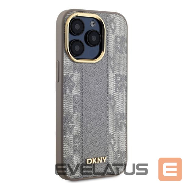 Kitas telefono priedas DKNY DKNY Leather Checkered Mono Pattern MagSafe iPhone 15 Pro Max Case - Beige
