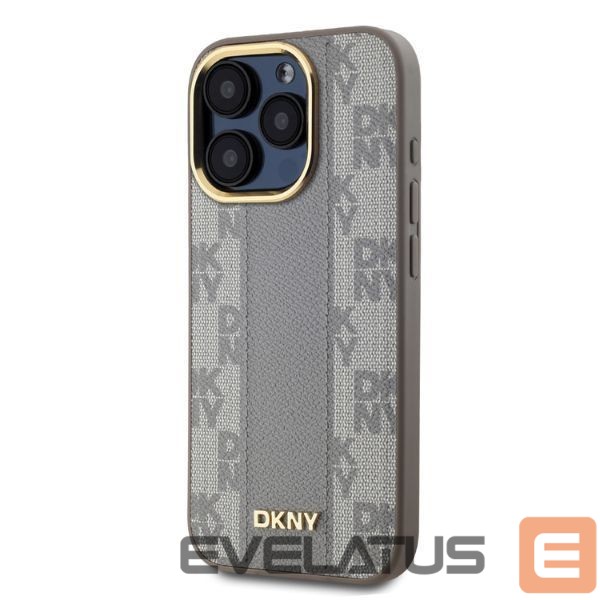 Kitas telefono priedas DKNY DKNY Leather Checkered Mono Pattern MagSafe iPhone 15 Pro Max Case - Beige