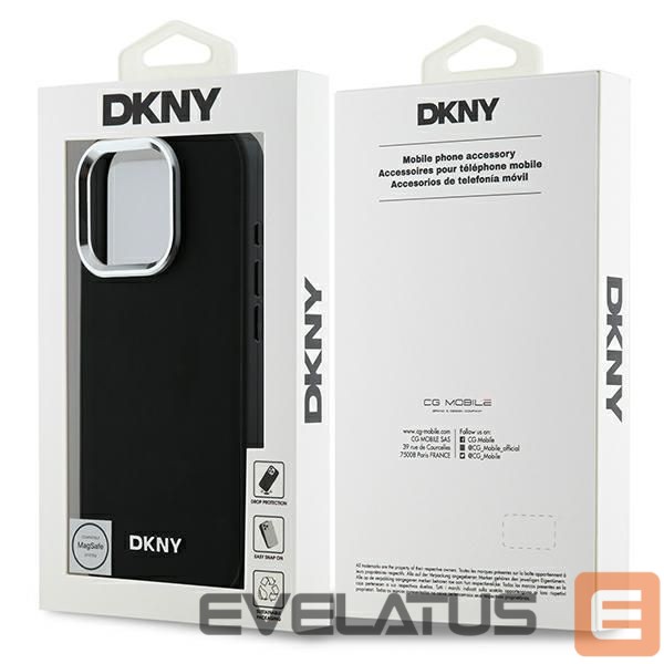 Kitas telefono priedas DKNY DKNY Plain Silver Logo MagSafe iPhone 16 Pro Case - Black