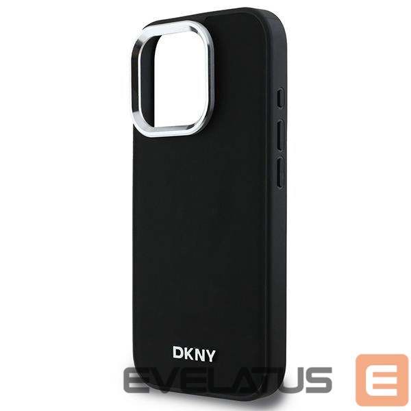 Kitas telefono priedas DKNY DKNY Plain Silver Logo MagSafe iPhone 16 Pro Case - Black