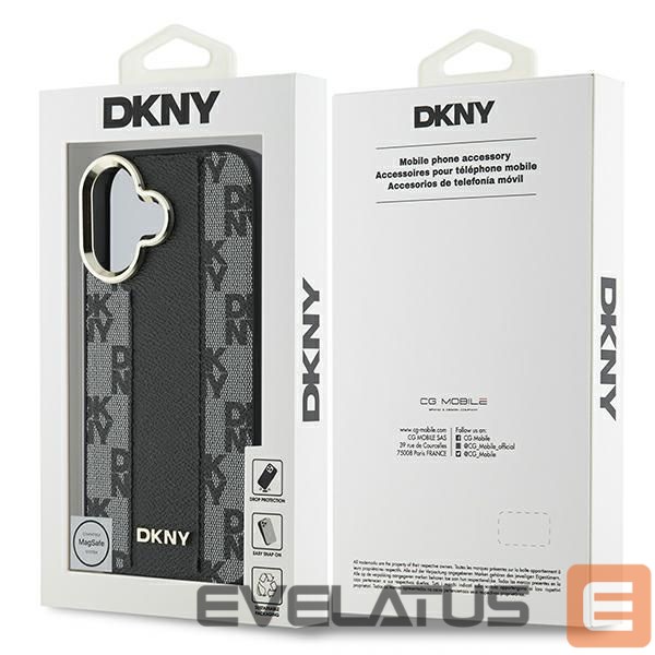 Kitas telefono priedas DKNY DKNY Checkered Pattern Magsafe iPhone 16 Plus Case - Black