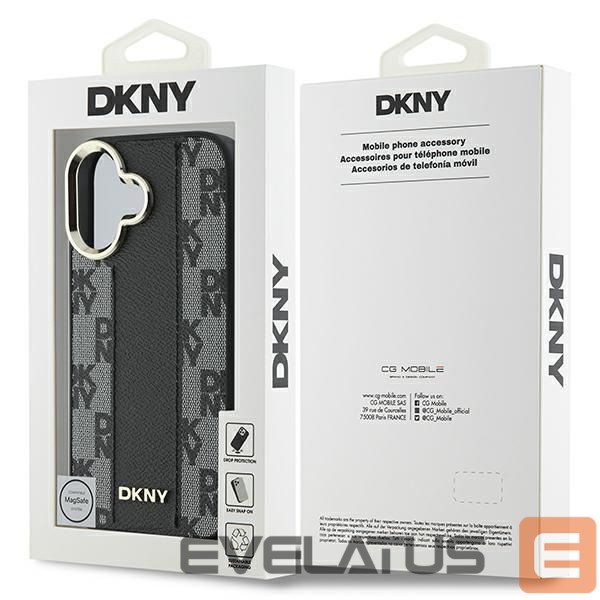 Kitas telefono priedas DKNY Apple DKNY Checkered Pattern Magsafe iPhone 16 Case - Black