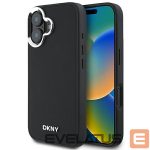 Kitas telefono priedas DKNY  DKNY Plain Silver Logo MagSafe iPhone 16 Case - Black 