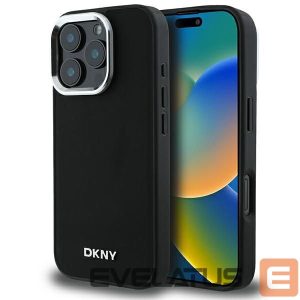 Kitas telefono priedas DKNY  DKNY Plain Silver Logo MagSafe iPhone 16 Pro Max Case - Black 
