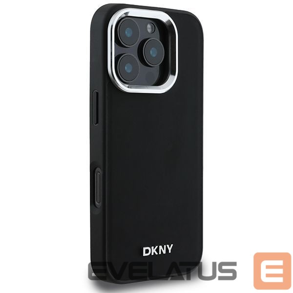 Kitas telefono priedas DKNY DKNY Plain Silver Logo MagSafe iPhone 16 Pro Max Case - Black