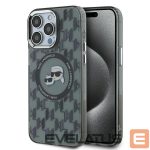 Kitas telefono priedas Karl Lagerfeld  Karl Lagerfeld IML Monogram Karl & Choupette Head MagSafe Case for iPhone 15 Pro Max - Black 