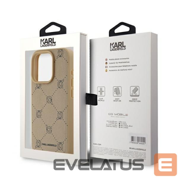 Kitas telefono priedas Karl Lagerfeld Karl Lagerfeld Magsafe Karl Head Case for iPhone 15 Pro Max - Beige