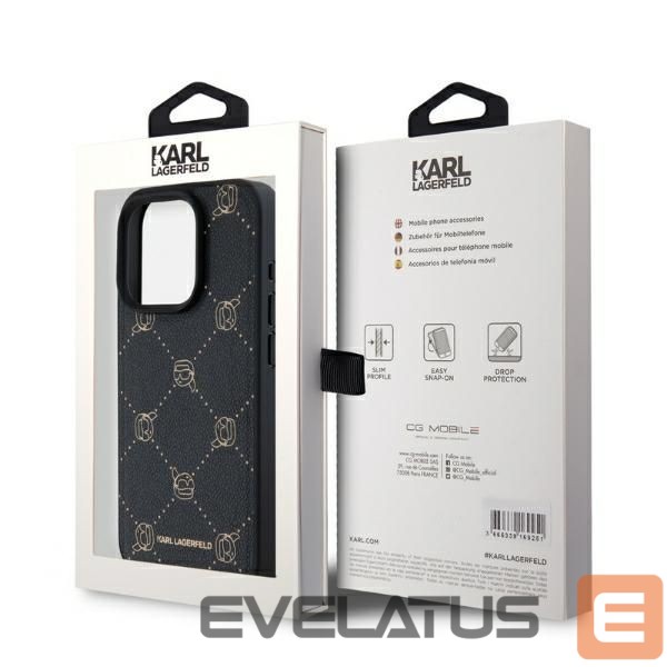 Kitas telefono priedas Karl Lagerfeld Karl Lagerfeld Magsafe Karl Head Case for iPhone 15 Pro Max - Black