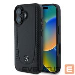 Kitas telefono priedas Mercedes-Benz  Mercedes Leather Urban iPhone 16 Case - Black 