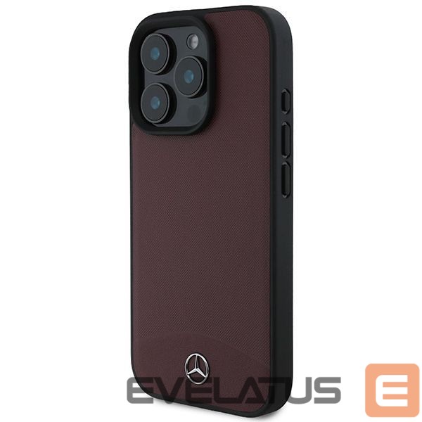 Kitas telefono priedas Mercedes-Benz Mercedes Textured And Plain Leather MagSafe case for iPhone 16 Pro - red