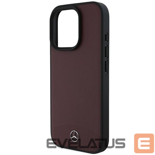 Kitas telefono priedas Mercedes-Benz Mercedes Textured And Plain Leather MagSafe case for iPhone 16 Pro - red