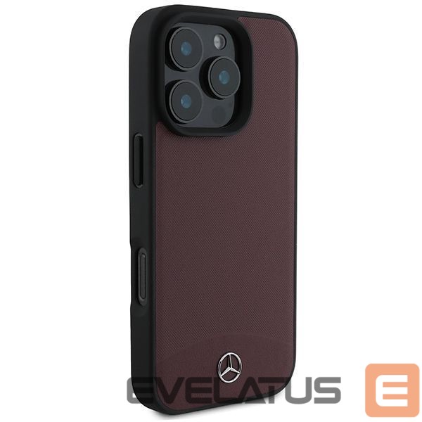 Kitas telefono priedas Mercedes-Benz Mercedes Textured And Plain Leather MagSafe case for iPhone 16 Pro - red