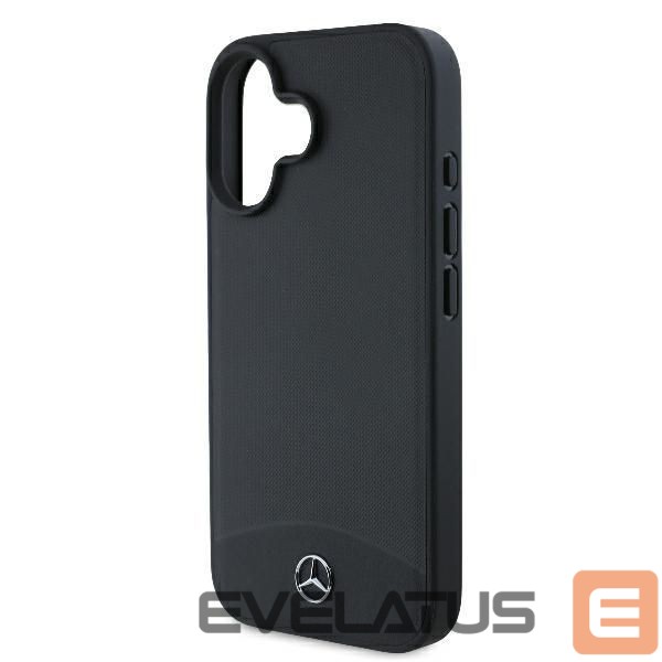 Kitas telefono priedas Mercedes-Benz Mercedes Textured And Plain Leather MagSafe case for iPhone 16 - black
