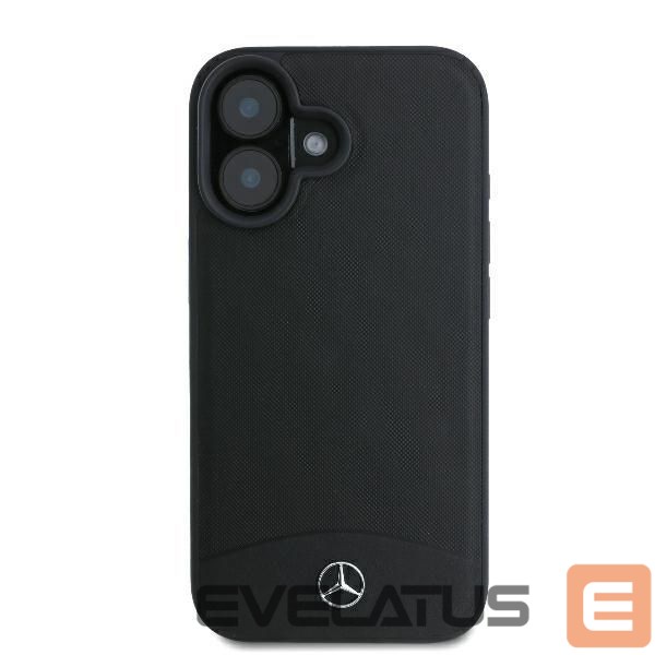 Kitas telefono priedas Mercedes-Benz Mercedes Textured And Plain Leather MagSafe case for iPhone 16 - black