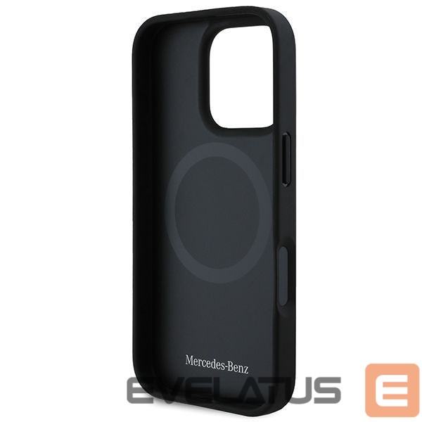 Kitas telefono priedas Mercedes-Benz Mercedes Textured And Plain Leather MagSafe case for iPhone 16 Pro Max - black