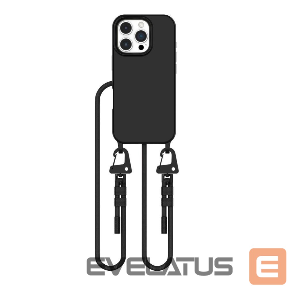 Kitas telefono priedas Tech-Protect Tech-Protect MagNecklace MagSafe Case with Lanyard for iPhone 16 Pro - Black