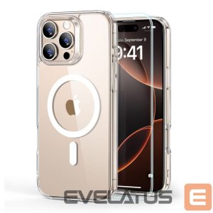 Kitas telefono priedas ESR  ESR Classic Hybrid Halolock MagSafe Case + Tempered Glass for iPhone 16 Pro Max - Clear 