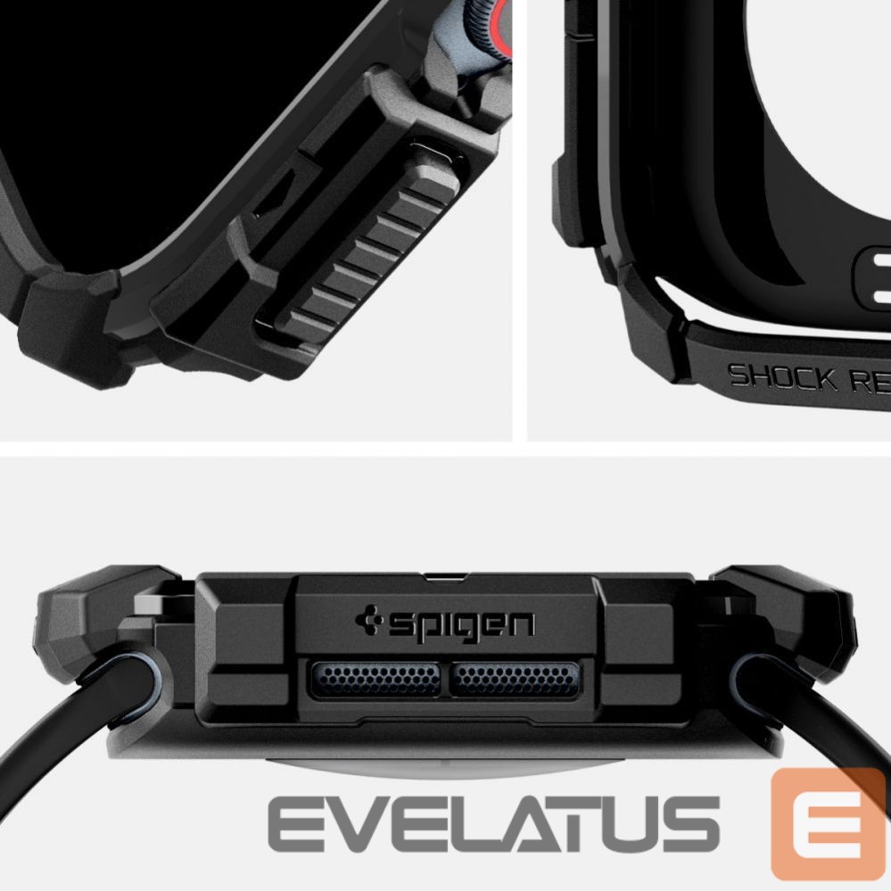 Kitas telefono priedas Spigen Spigen Rugged Armor Case for Apple Watch 10 (42mm) - Black