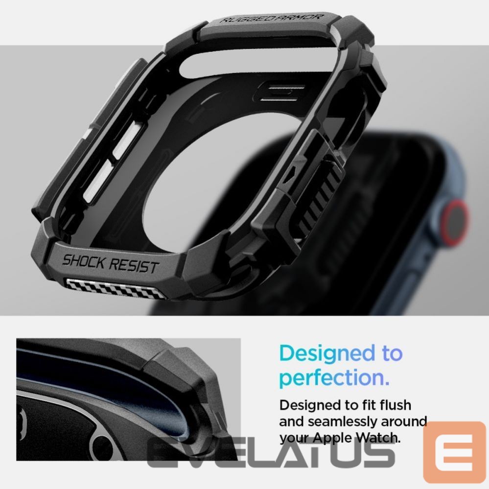 Kitas telefono priedas Spigen Spigen Rugged Armor Case for Apple Watch 10 (42mm) - Black