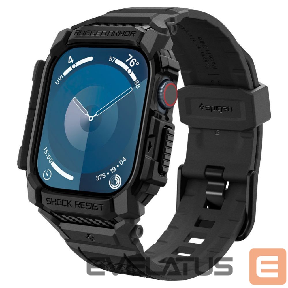 Kitas telefono priedas Spigen Spigen Rugged Armor Pro Apple Watch 10 (42mm) Strap Case - Black